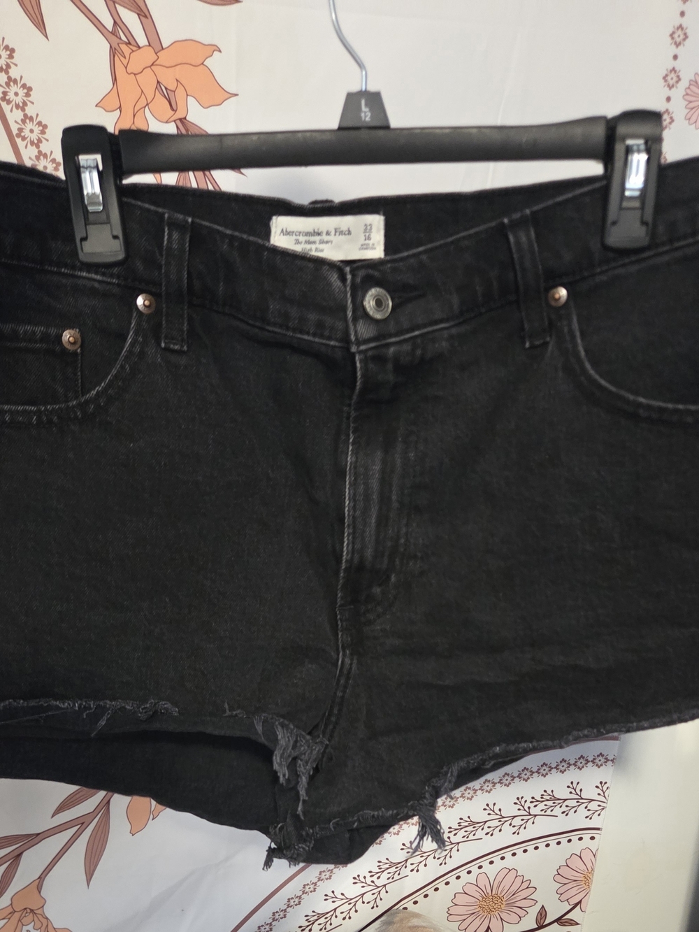 Abercrombie & Fitch Black Denim Shorts